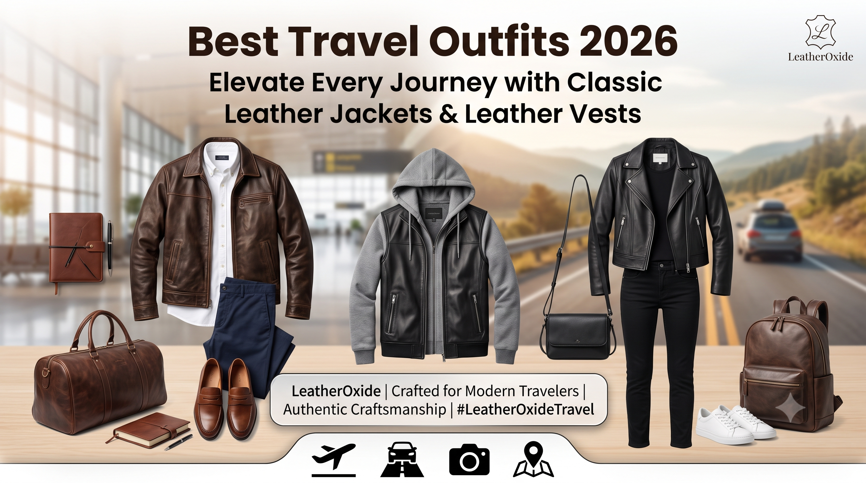 Best Travel Outfits 2026: Boost Your trip with Classic Leather Jackets & Leather Vests