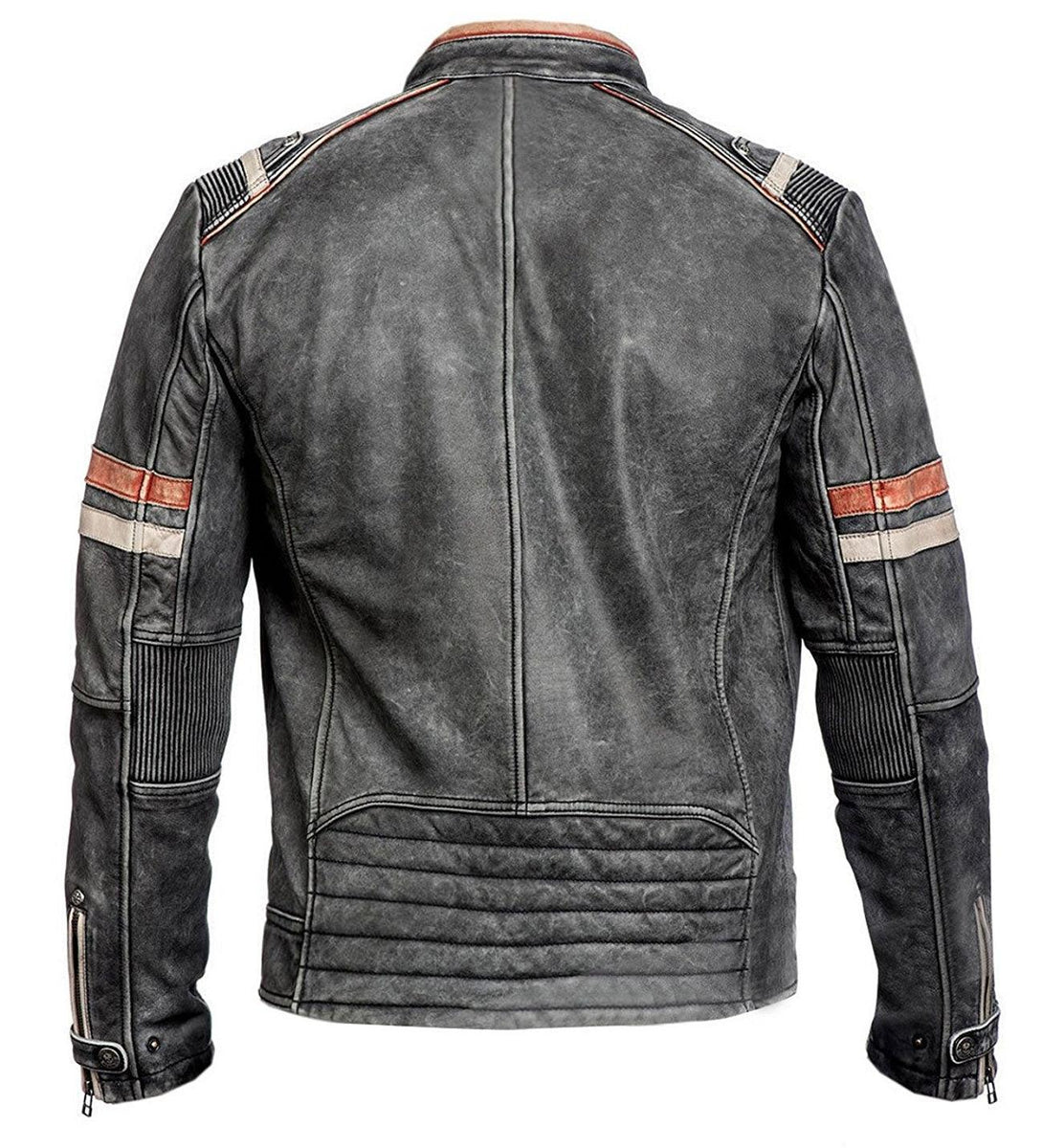 Shop Cafe Racer Jacket Motorcycle Retro Moto Distressed Leather Jacket — free download