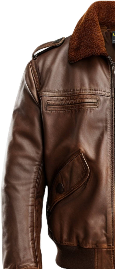 70's Vintage Brown Leather Jacket