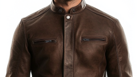 Adam Leather Brown Jacket - Men Leather Jacket Brown