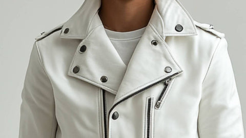 Alfie White Leather Jacket - Leather Jacket for Men White