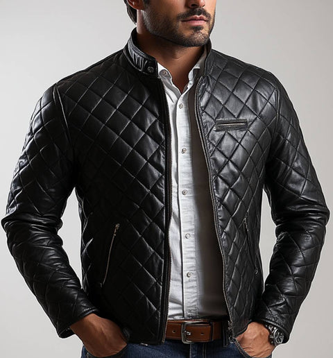 Archie Black Leather Jacket - Leather Jacket for Men Black