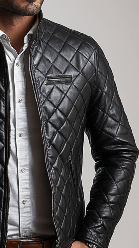 Archie Black Leather Jacket - Leather Jacket for Men Black