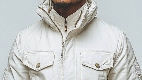 Arlo White Leather Jacket - Leather Jacket for Men White