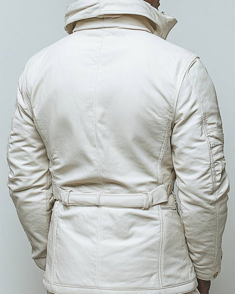 Arlo White Leather Jacket - Leather Jacket for Men White