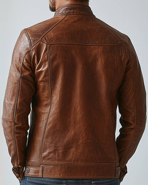 Arthur Brown Leather Jacket - Leather Jacket for Men Brown