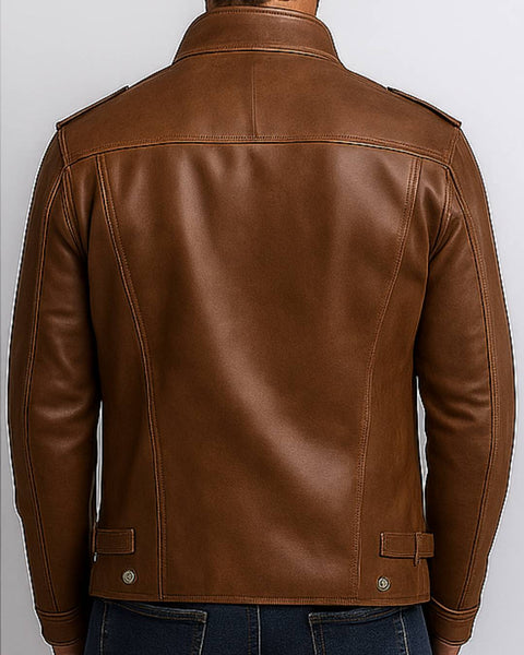 Arthur Brown Leather Jacket - Leather Jacket for Men Brown