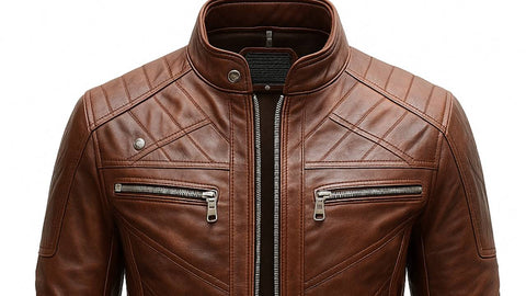 Austin Leather Brown Jacket - Men Leather Jacket Brown