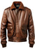 Aviator 90's Distressed Men Bomber Vintage Leather Jacket - Distressed Brown Bomber Jacket