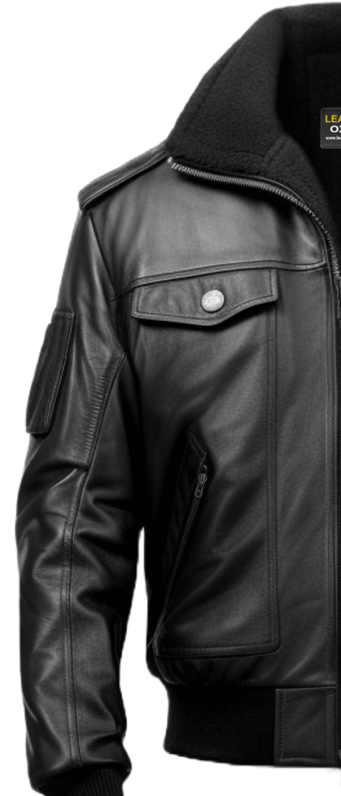 Black Jacket - Black Real Leather Jacket