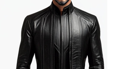 Brody Leather Black Long Coat - Men Long Coat Black