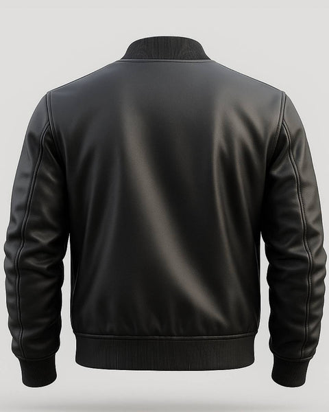 Carter Black Leather Jacket - Men Leather Jacket Black