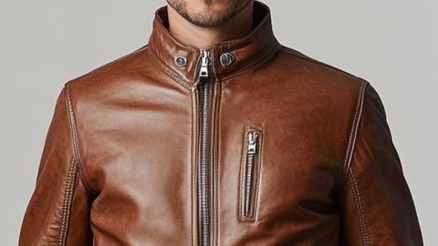 Charlotte Leather Brown Jacket - Men Leather Jacket Brown
