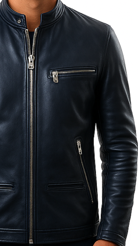 Elijah Black Leather Jacket - Men Leather Jacket Black