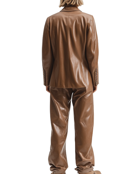 Delilah Leather Brown Jacket - Women Leather Jacket Brown