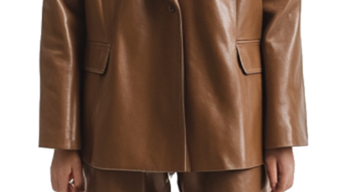 Delilah Leather Brown Jacket - Women Leather Jacket Brown
