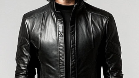 Dylan Leather Black Long Coat - Men Long Coat Black