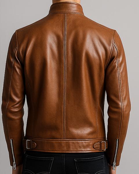 Men Brown Leather Jacket - Leather Jacket Brown
