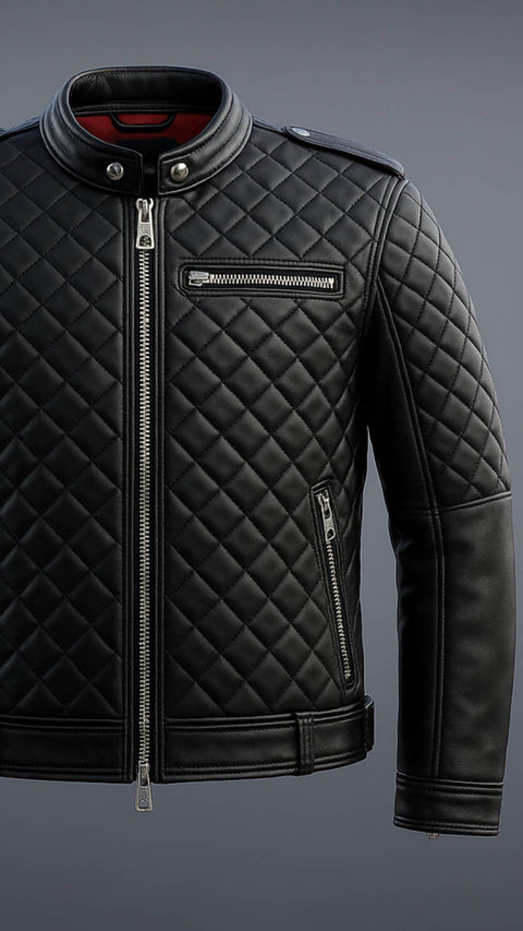 Edward Black Leather Jacket - Men Leather Jacket Black