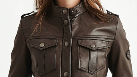 Elsie Leather Brown Jacket - Women Leather Jacket Brown