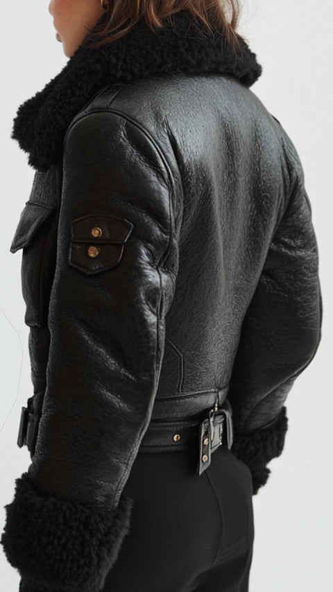 Emily Leather Black Jacket - Women Leather Jacket Black