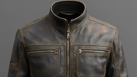 Enzo Leather Brown Jacket - Men Leather Jacket Brown