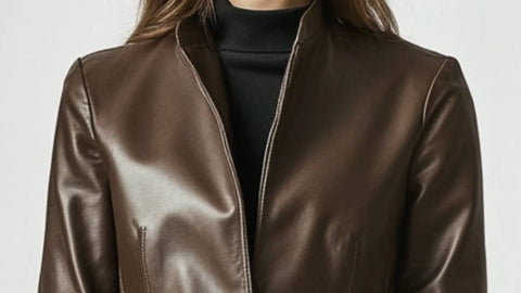 Evie Leather Brown Jacket - Women Leather Jacket Brown