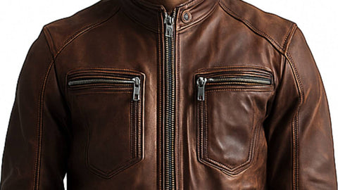 Freddie Brown Leather Jacket - Leather Jacket for Men Brown