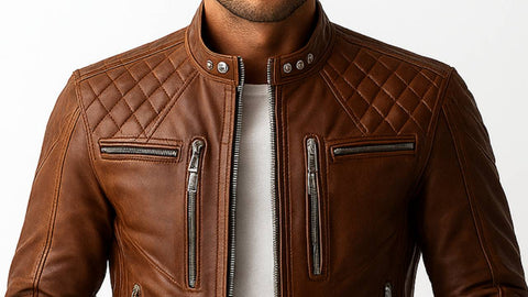 George Brown Leather Jacket - Leather Jacket for Men Brown
