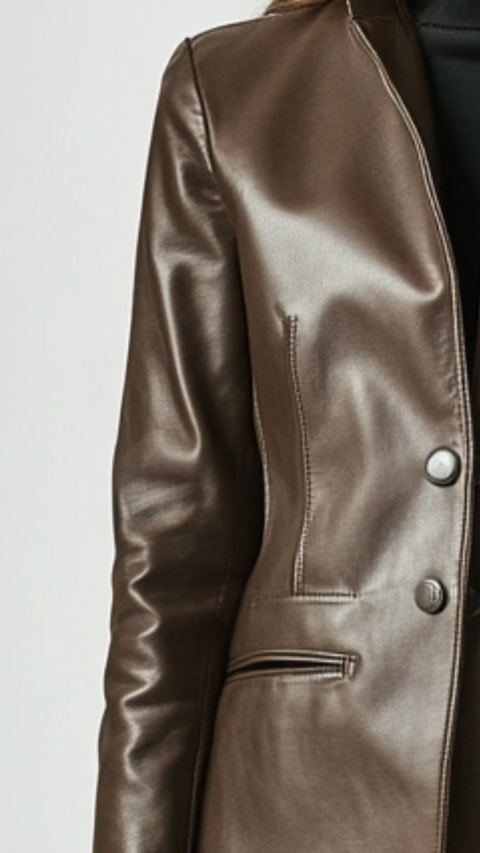 Grace Leather Brown Jacket - Women Leather Jacket Brown