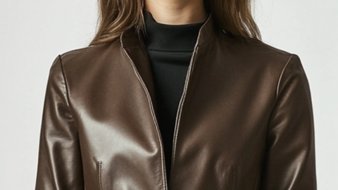 Grace Leather Brown Jacket - Women Leather Jacket Brown