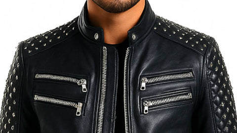 Grayson Black Leather Jacket - Men Leather Jacket Black