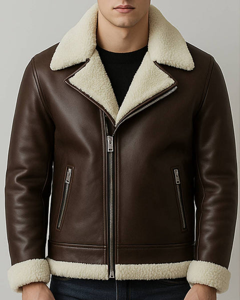 Hudson Leather Brown Jacket - Men Leather Jacket Brown