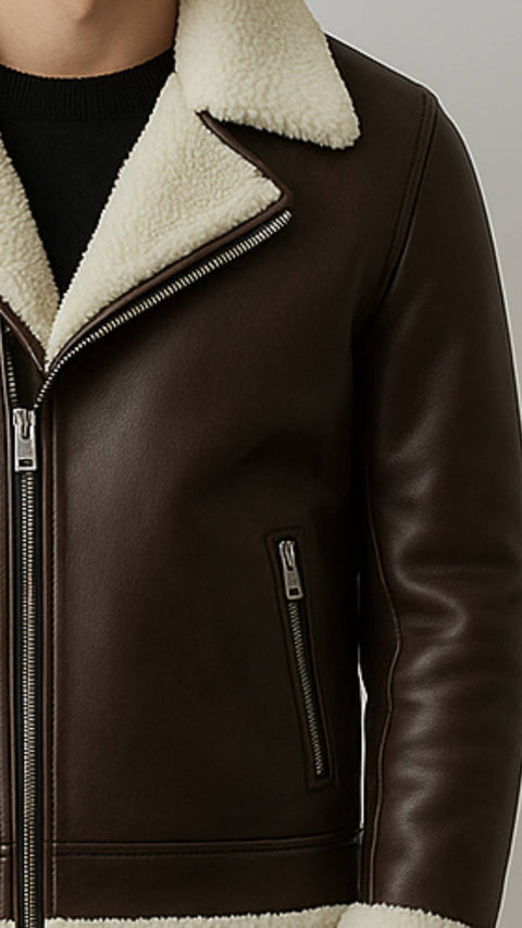 Hudson Leather Brown Jacket - Men Leather Jacket Brown