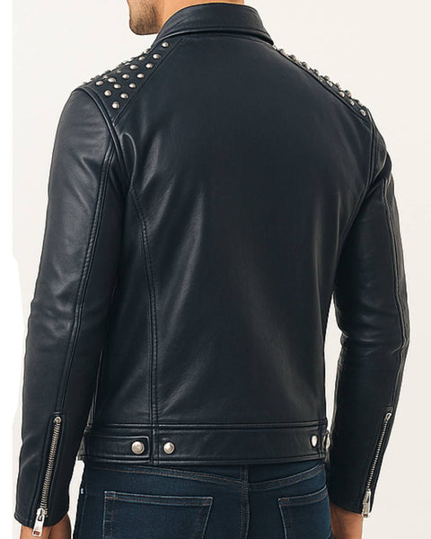 Hunter Black Leather Jacket - Men Leather Jacket Black