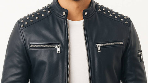 Hunter Black Leather Jacket - Men Leather Jacket Black