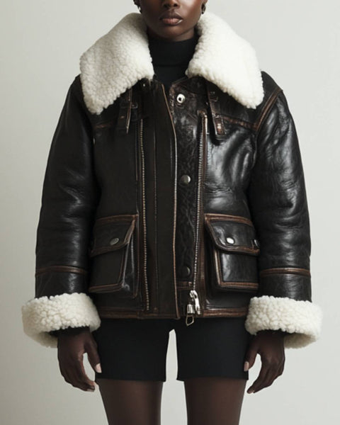 Isabelle Leather Black Jacket - Women Leather Jacket Black