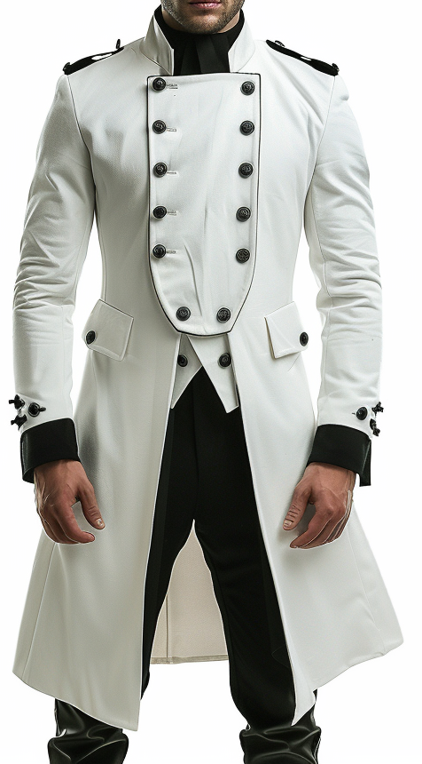 Jack White Cotton Coat for Men