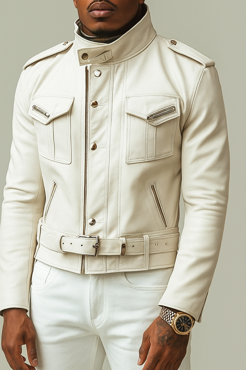 Jack White Leather Jacket - Leather Jacket for Men White