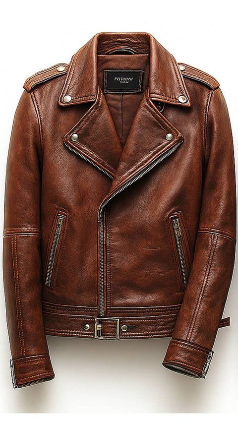 Jackson Brown Leather Jacket - Leather Jacket for Men Brown