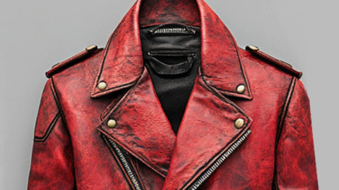 Joshua Red Leather Jacket - Leather Jacket for Men Red
