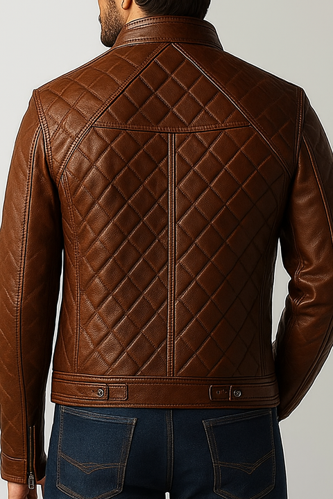 Jude Brown Leather Jacket - Leather Jacket for Men Brown