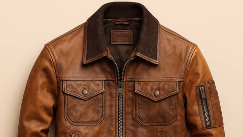 Kai Leather Brown Jacket - Men Leather Jacket Brown