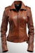 Women Brown Leather Jacket - Women Leather Jackets - Leatheroxide