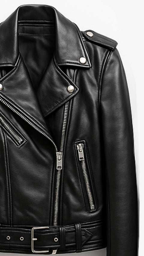 Louis Black Leather Jacket - Men Leather Jacket Black