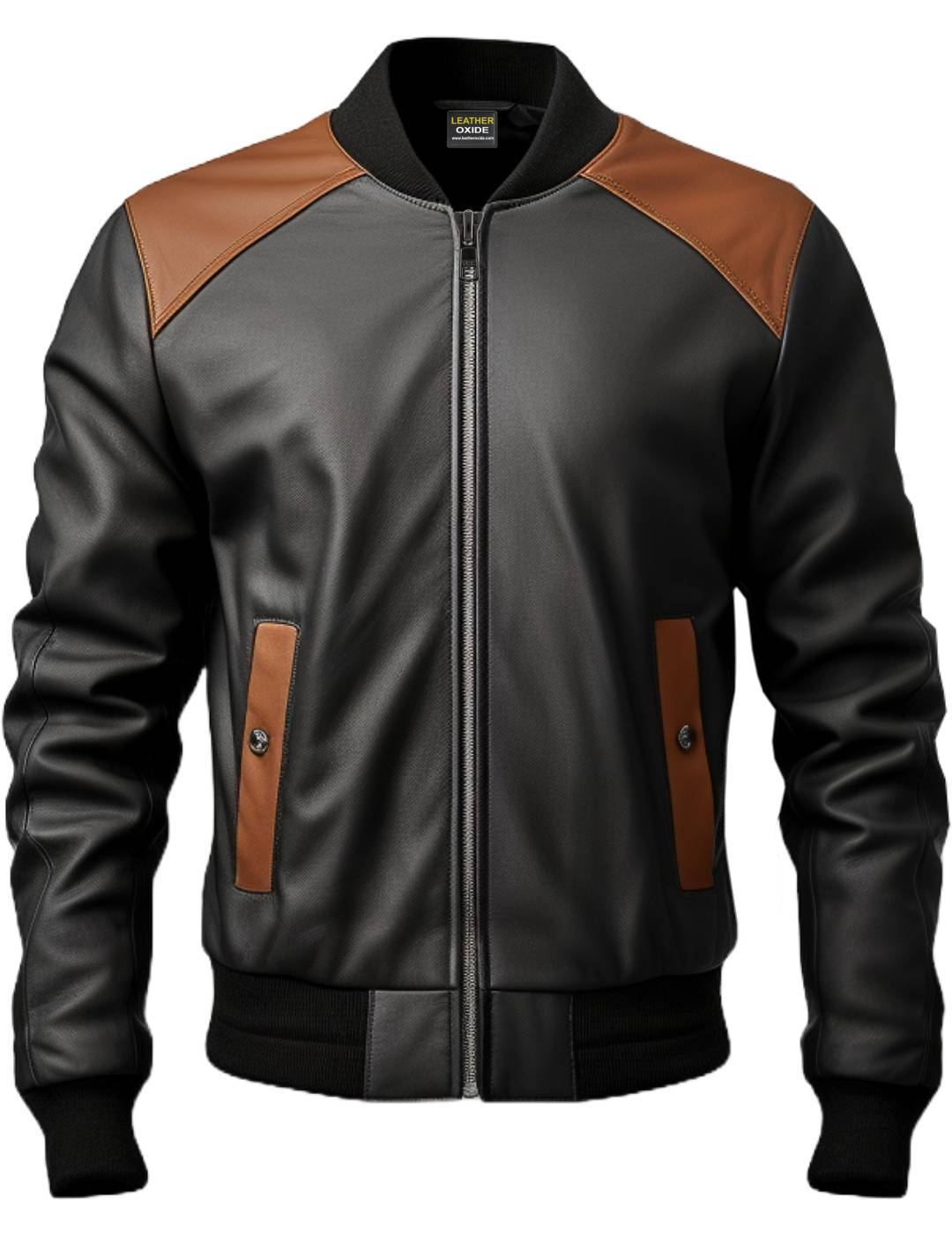 Belgio“本革”leather”黒“短丈“bomber jacket oscar-