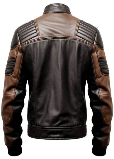 Men Black Leather Jacket - Leather Brown Jacket - Leatheroxide