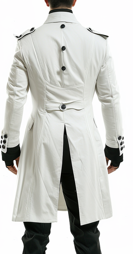 Men Johnson White Cotton Coat
