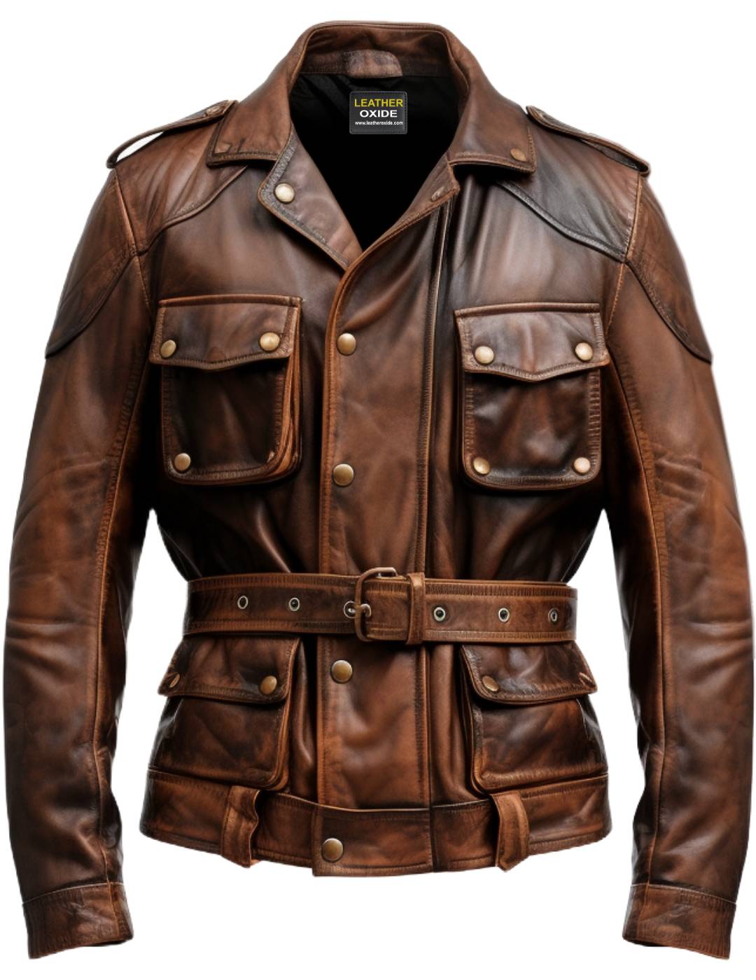 ジャケット・アウター vintage leather jacket us military Buy Men Military Style Vintage Leather Jacket