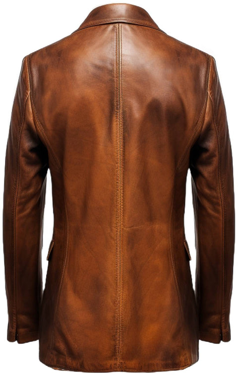 Men Stylish Leather Winter Coat